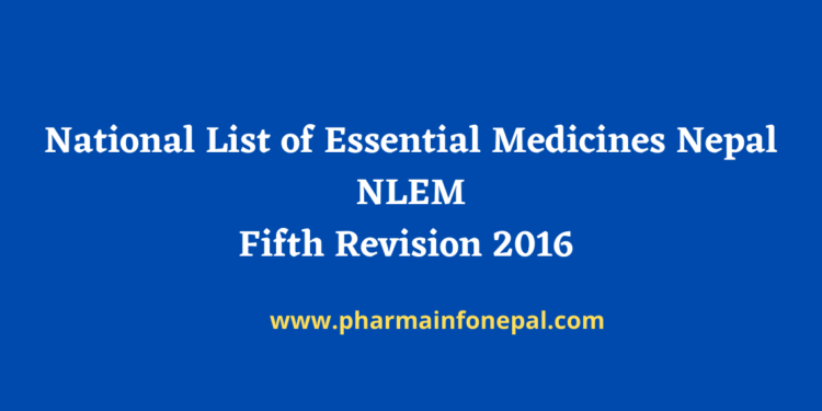 National List of Essential Medicines Nepal - NLEM
