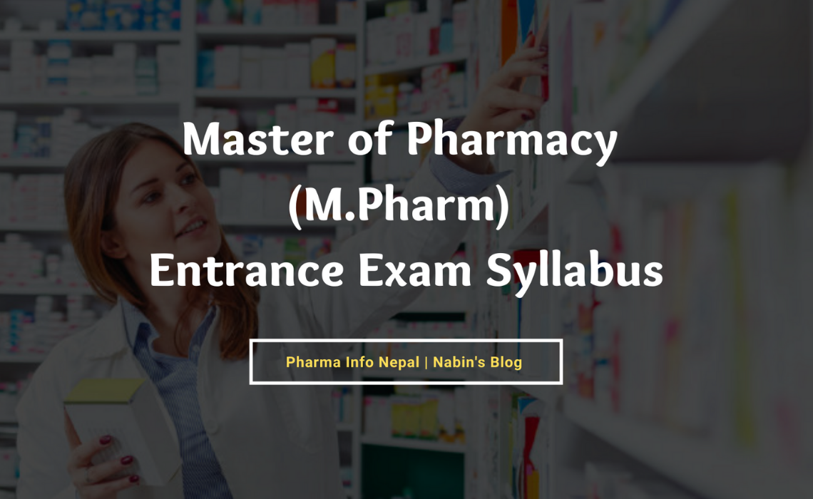 phd entrance exam syllabus for pharmacy