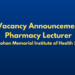 Vacancy Announcement Pharmacy Lecturer Manmohan Memorial Institute of Health Sciences