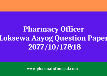 Pharmacy Officer Loksewa Aayog Question Paper 2077