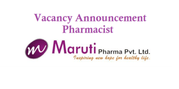 Vacancy Announcement Pharmacist Maruti Pharmaceuticals