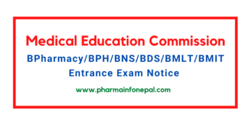 BPharmacy/BPH/BNS/BDS/BMLT Entrance Exam Notice MEC 