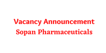 Vacancy Announcement Sopan Pharmaceuticals 