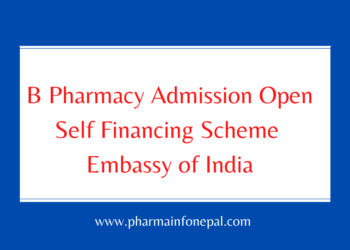 B Pharmacy Admission Open Self Financing Scheme Embassy of India