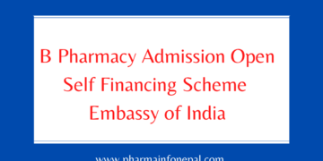 B Pharmacy Admission Open Self Financing Scheme Embassy of India