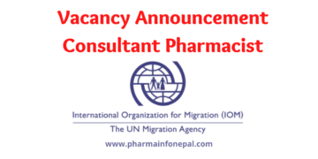 Vacancy Announcement for Consultant Pharmacist at IOM 