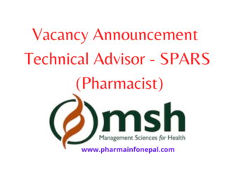 Vacancy Announcement for Technical Advisor - SPARS (Pharmacist)