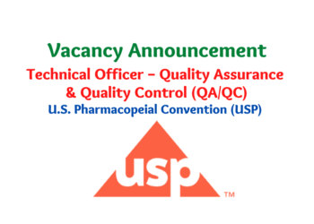 Vacancy Announcement for Quality Assurance and Quality Control (QA/QC) USP