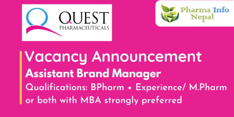 Vacancy Announcement Quest Pharmaceuticals