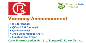 Vacancy Announcement for Pharmacist at Curex Pharmaceutical 