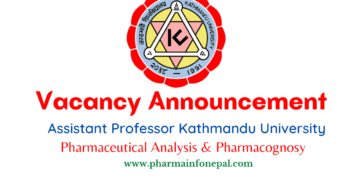 Vacancy Announcement for Assistant Professor (Pharmacist) Kathmandu University