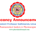 Vacancy Announcement for Assistant Professor (Pharmacist) Kathmandu University