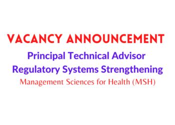 Vacancy Announcement for Technical Advisor at MSH 