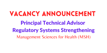 Vacancy Announcement for Technical Advisor at MSH 