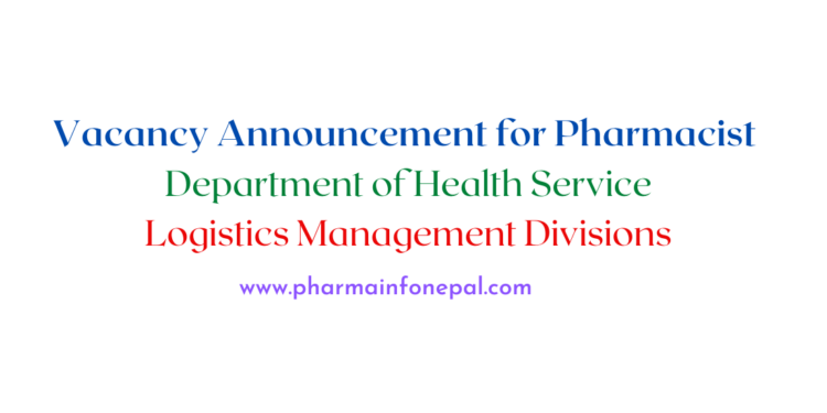 Vacancy Announcement for Pharmacist Under Department of Health Services