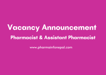 Vacancy Announcement Pharmacist Assistant Pharmacist
