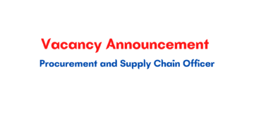 Vacancy Announcement Procurement and Supply Chain Officer Pharmacist