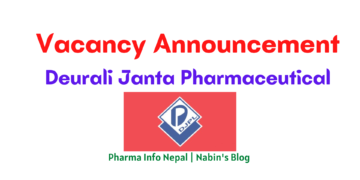 Vacancy Announcement for Pharmacist Deurali Janta Pharmaceutical