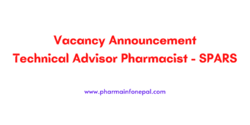 Vacancy Announcement Technical Advisor Pharmacist - SPARS