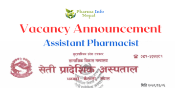 Vacancy Announcement for Assistant Pharmacist Seti Provincial Hospital 