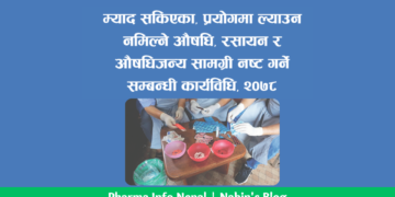 Guideline on Safely Dispose of Unused or Expired Medicine, Chemicals and Medicine related Commodities Nepal 2078