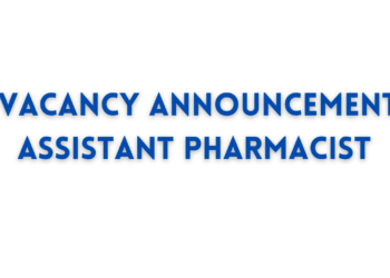 Vacancy Announcement Assistant Pharmacist  