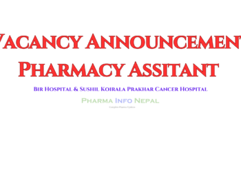 Vacancy Announcement Pharmacy Assistant
