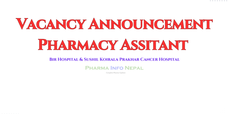 Vacancy Announcement Pharmacy Assistant