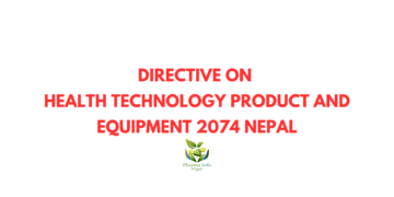 Directive on Health Technology Product and Equipment 2074 Nepal