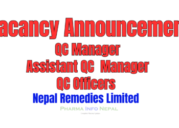 Vacancy Announcement for Pharmacist Nepal Remedies Limited