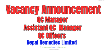 Vacancy Announcement for Pharmacist Nepal Remedies Limited