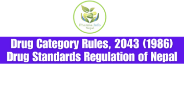 Drug Category Rules 2043 1986 Drug Standards Regulation of Nepal