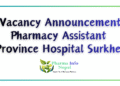 Vacancy Announcement Pharmacy Assistant Province Hospital Surkhet