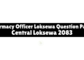 Pharmacy Officer Loksewa Question Paper – Central Loksewa 2083