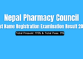 Nepal Pharmacy Council: 31st Name Registration Examination Result 2026